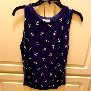 ‼️Close Out‼️ Navy & White, Nautical pattern sleeveless top. Cool and beautiful!